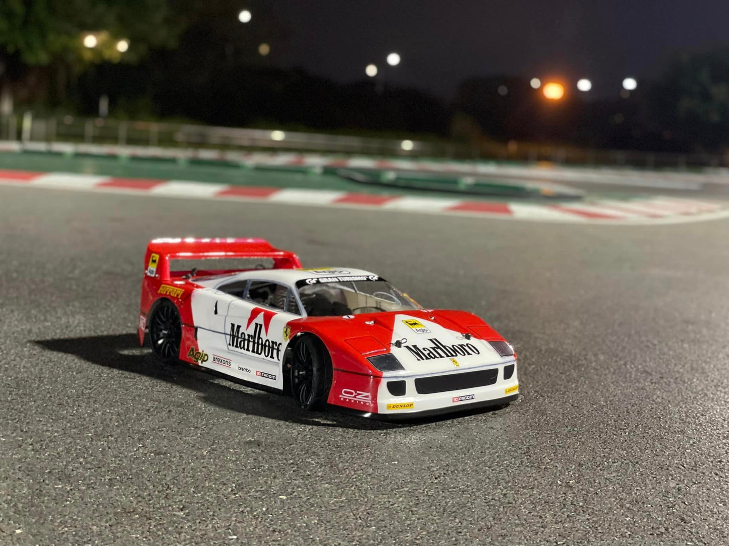 FERRARI F40 1/8 SCALE GT RC CLEAR CAR BODY - 0100