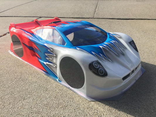 MASERATI MC12 CORSA 1/8 CLEAR RC CAR BODY - 0177