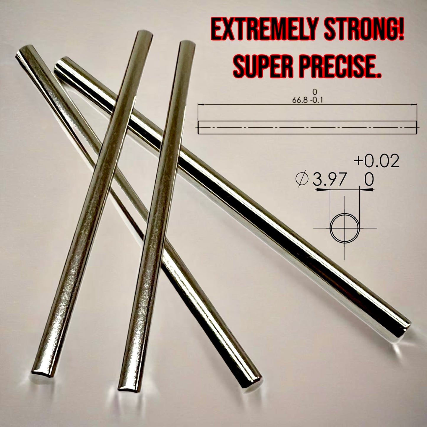 Extremely Heavy Duty Steel Hinge Pins Set For All Arrma 6S