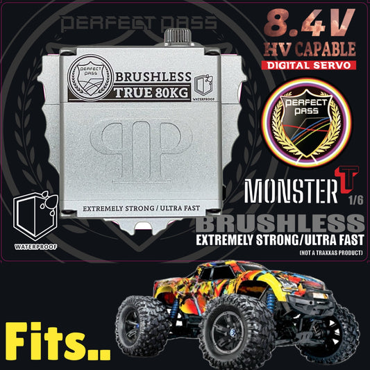 Perfect Pass Monster T Servo For 1/6 Cars (Fit Traxxas X-MAXX) Insane Speed Power & Accuracy!