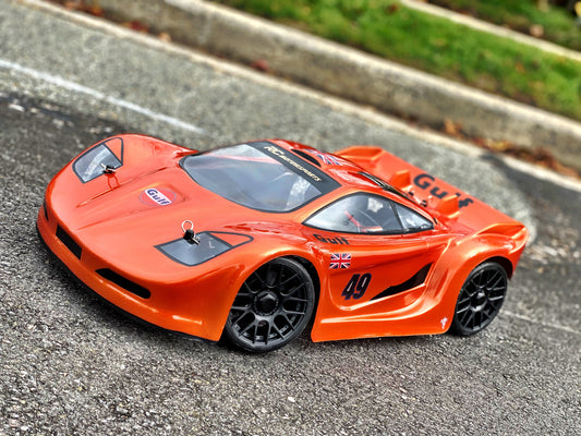 MCLAREN 2 1/8 SCALE GT CLEAR RC CAR BODY - 0122