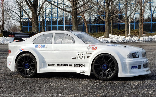 BMW M3 1/8 SCALE GT RC CLEAR CAR BODY - 0137