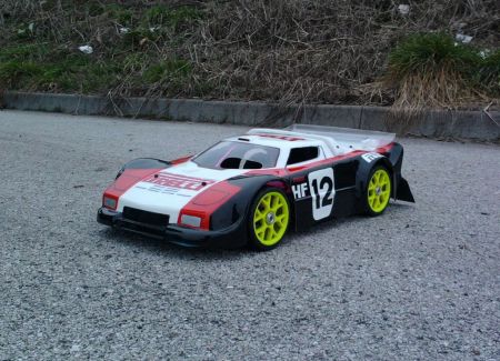 LANCIA STRATOS 1/8 SCALE GT CLEAR RC CAR BODY - 0116