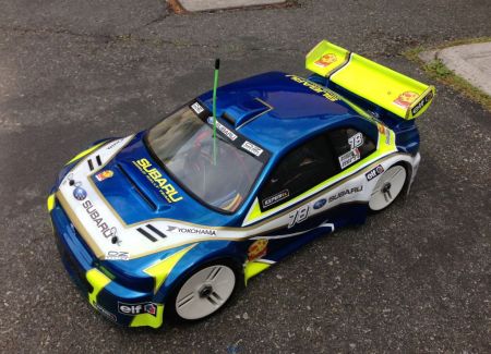 SUBARU WRX 1/8 SCALE GT CLEAR RC CAR BODY - 0108