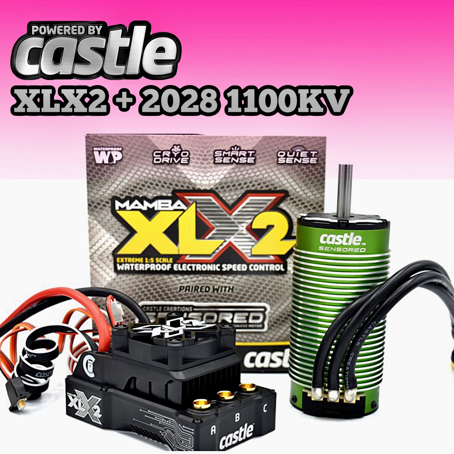 Castle Creations XLX2 ESC & 2028 1100KV Motor Combo + GIFT!
